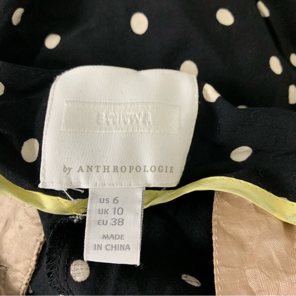 Ett Twa Anthropologie Chesapeake Wide Leg Pants Womens 6 Polka Dot Floral Rayon - Picture 10 of 15